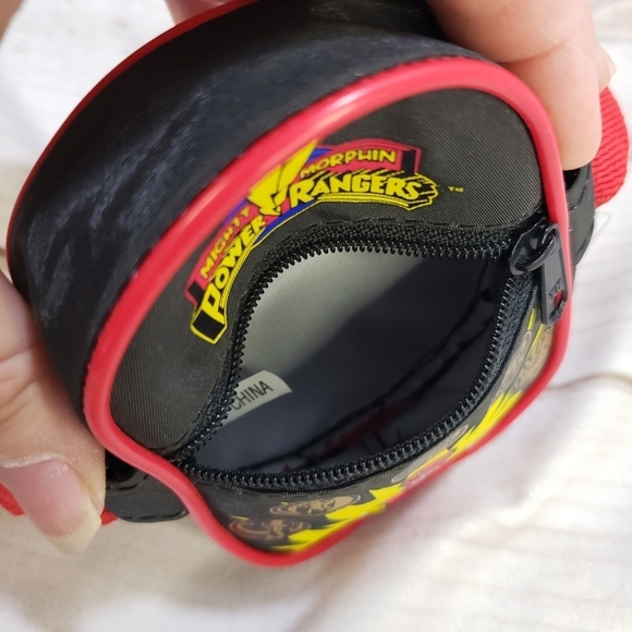 Vintage Mighty Morphin Power Rangers Red Coin Purse Belt Bag Child Size 1994 - Picture 3 of 8